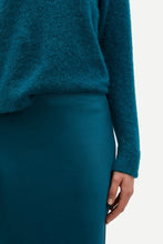 Cargar imagen en el visor de la galería, Falda satinada petroleo