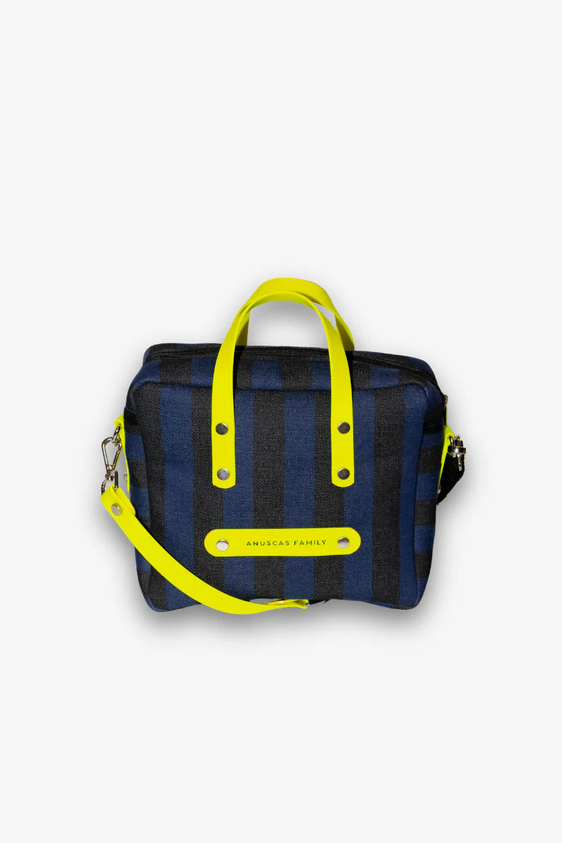 Bolso Rayas Azul